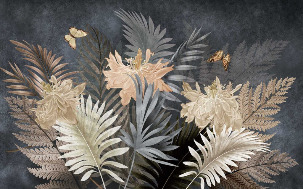 Fleurs élégantes et papillons délicats Fleurs élégantes et papillons délicats