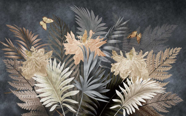 Fleurs élégantes et papillons délicats Fleurs élégantes et papillons délicats