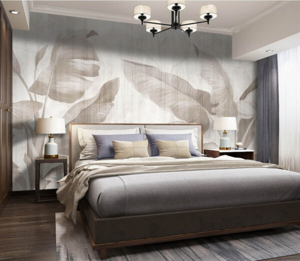 Elegant botanical leaf design in neutral tones Elegant botanical leaf design in neutral tones