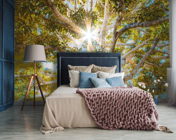 Arbre majestueux sous un soleil radieux Arbre majestueux sous un soleil radieux