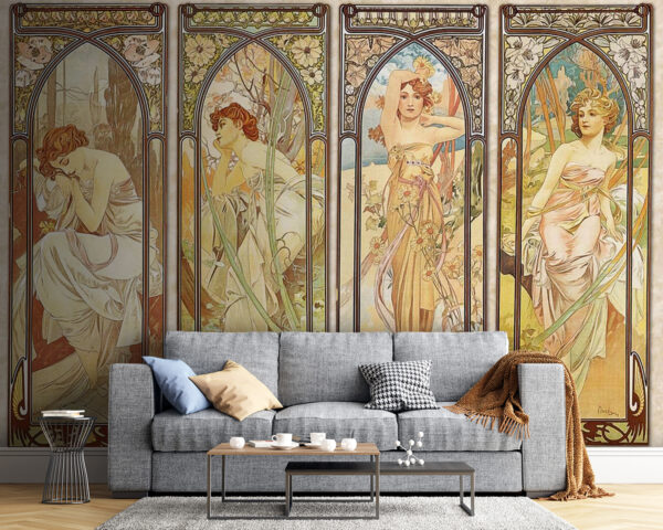 Groupe de femmes dans le style art nouveau Groupe de femmes dans le style art nouveau