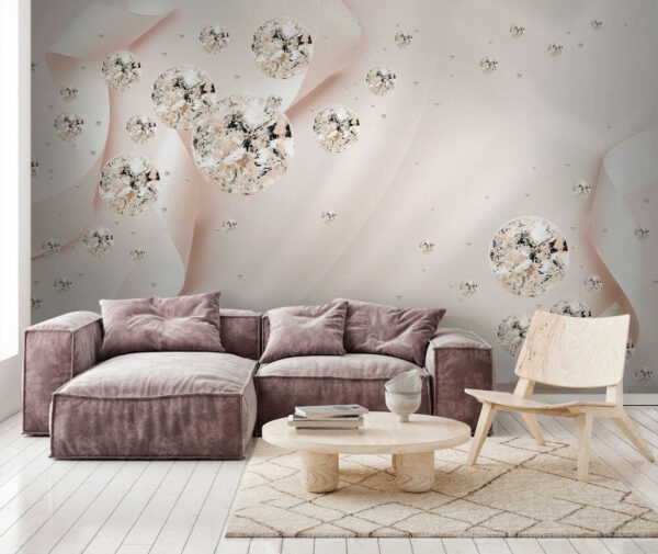 Ruban de satin blanc avec diamants et perles Ruban de satin blanc avec diamants et perles