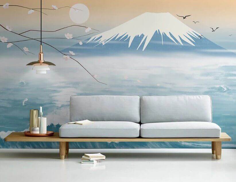 Montagne avec des vagues et un oiseau en vol u02326pig1m - Montagne avec des vagues et un oiseau en vol - tegory