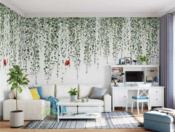 Papillon et vignes avec feuilles Papillon et vignes avec feuilles