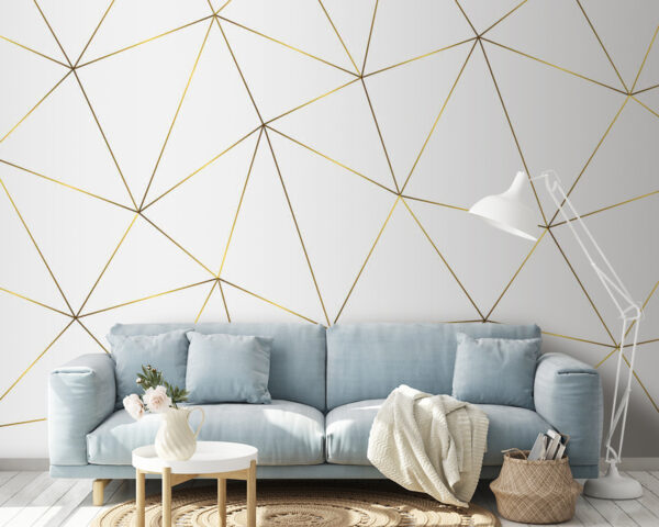 Lignes jaunes formant des triangles sans fin Lignes jaunes formant des triangles sans fin