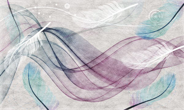 Plumes colorées sur une surface blanche Plumes colorées sur une surface blanche