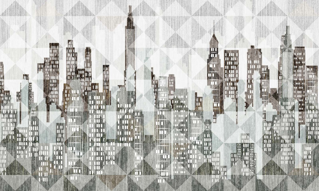 Vue d'ensemble de la ville avec de nombreuses fenêtres Vue d'ensemble de la ville avec de nombreuses fenêtres