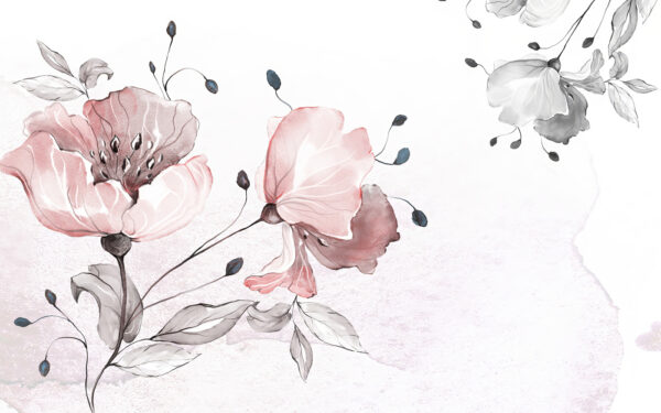 Délicate aquarelle florale. Délicate aquarelle florale.