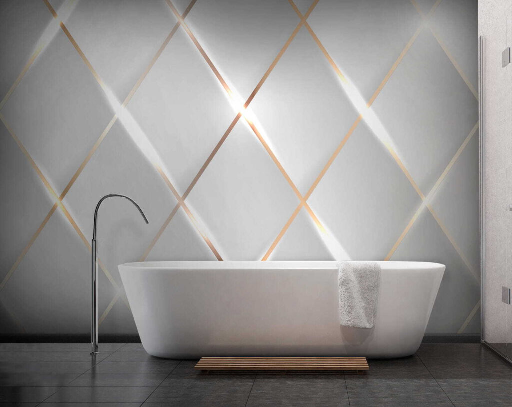 Shimmering light on sleek tiles Shimmering light on sleek tiles