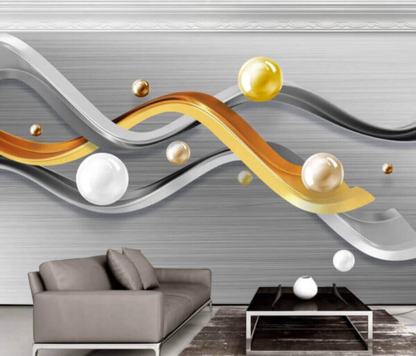 Metallic curves with floating orbs Metallic curves with floating orbs