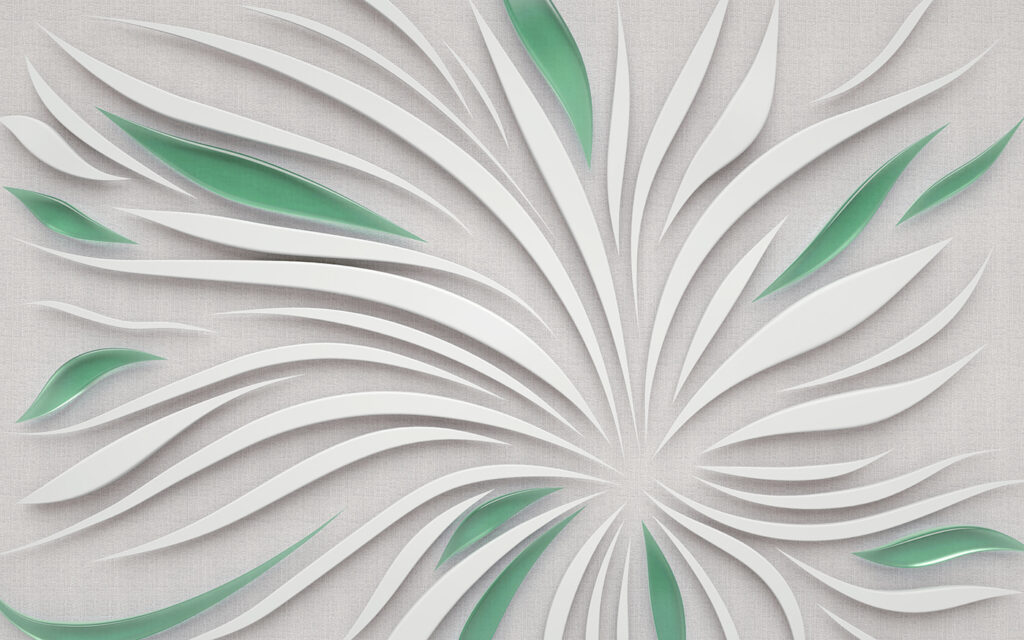 Un motif blanc et vert Un motif blanc et vert