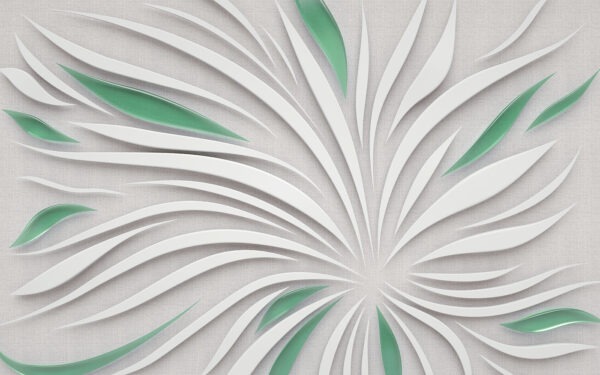 Un motif blanc et vert Un motif blanc et vert