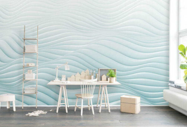 Motif ondulé blanc et bleu u06882piw1m 600x407 - Motif ondulé blanc et bleu