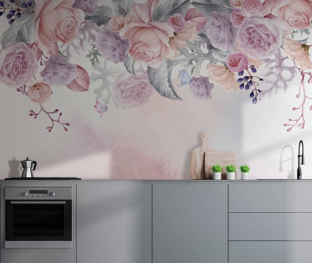 Watercolor painting of flowers