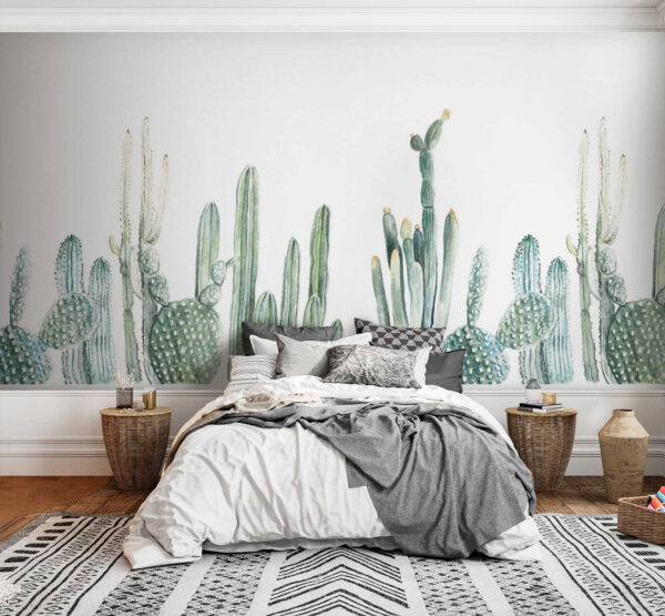 Groupe de cactus sur fond blanc Groupe de cactus sur fond blanc
