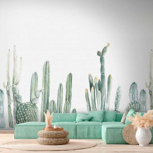 Groupe de cactus sur fond blanc Groupe de cactus sur fond blanc