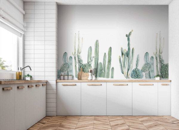Groupe de cactus sur fond blanc Groupe de cactus sur fond blanc