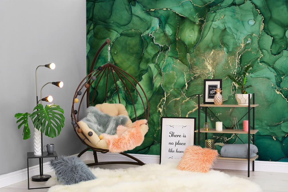 Couches abstraites de teintes vertes profondes u07507pig1m - Couches abstraites de teintes vertes profondes - tegory