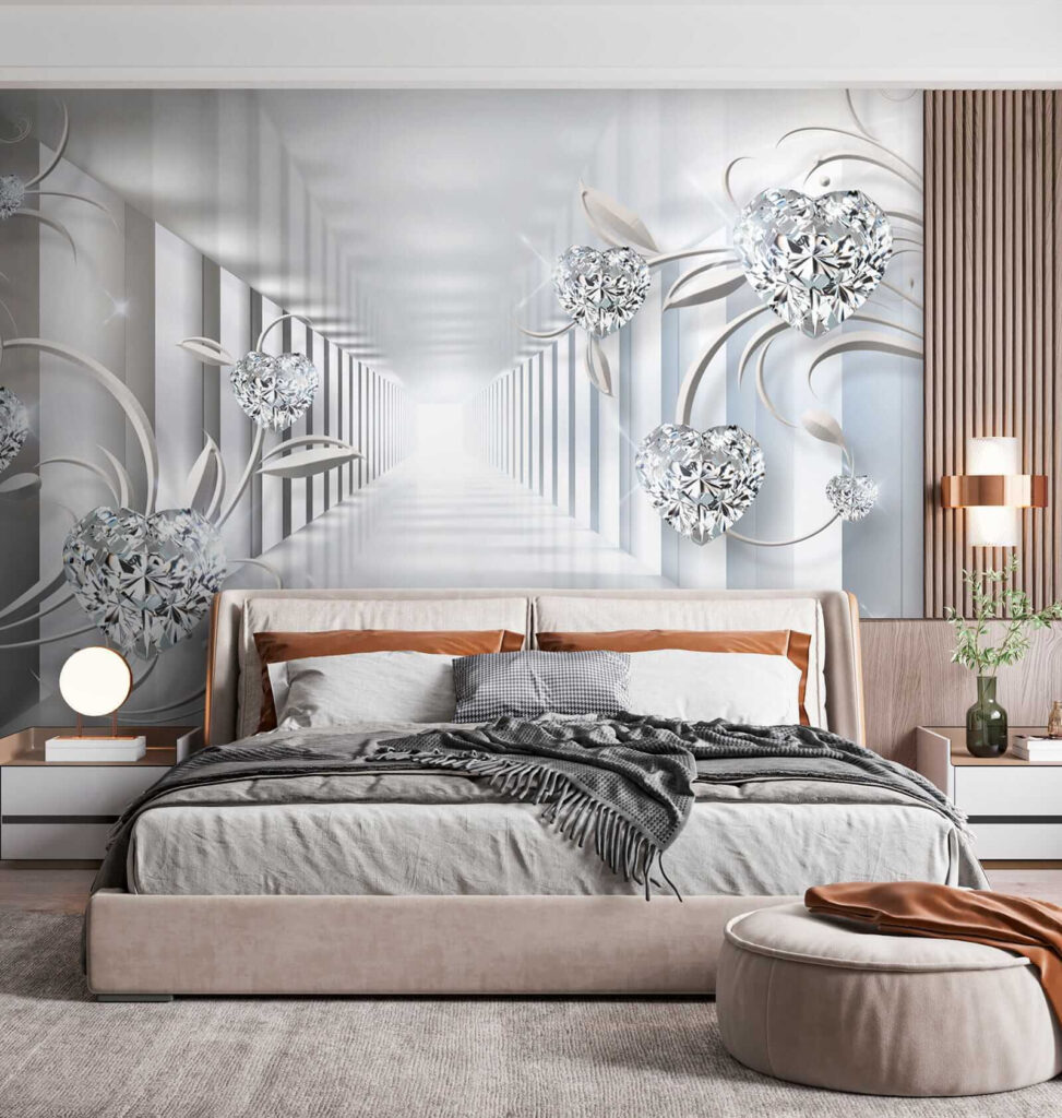 Couloir blanc avec diamants et fleurs u07513pib4 973x1024 - Couloir blanc avec diamants et fleurs