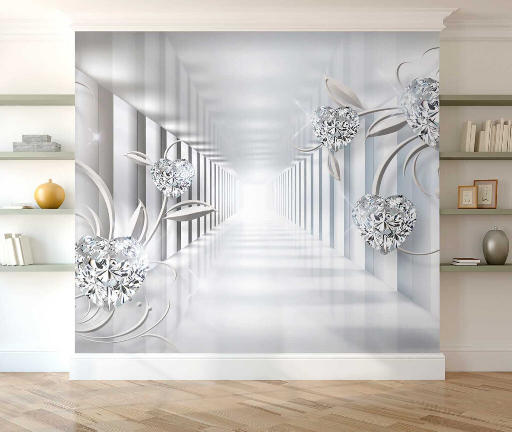 Couloir blanc avec diamants et fleurs u07513pih1 1024x864 - Couloir blanc avec diamants et fleurs