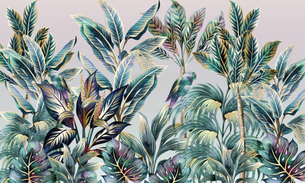 Feuilles tropicales avec oiseaux cachés u09335p 600x360 - Feuilles tropicales avec oiseaux cachés