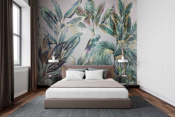 Feuilles tropicales avec oiseaux cachés u09335pib2 600x400 - Feuilles tropicales avec oiseaux cachés