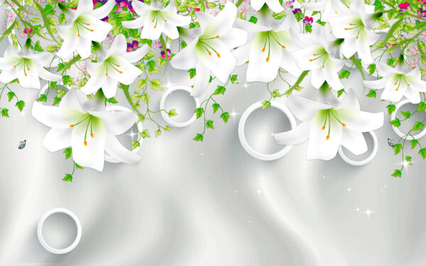 Fleurs et anneaux blancs u11505p 600x375 - Fleurs et anneaux blancs - tegory