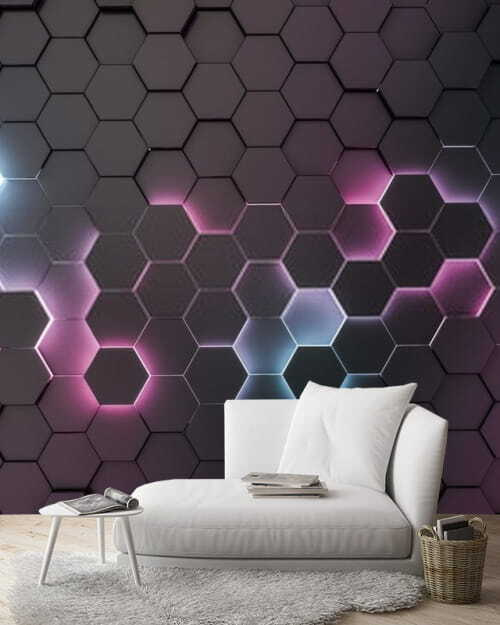 Groupe d'hexagones de couleurs différentes