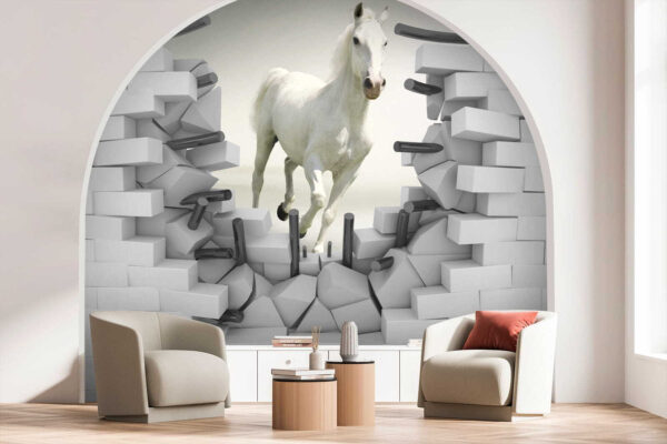 Cheval traversant un mur Cheval traversant un mur