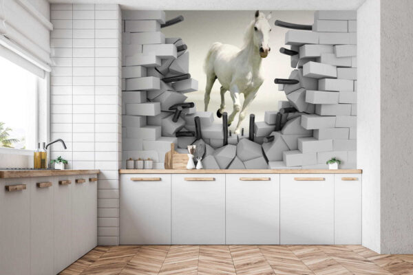 Cheval traversant un mur Cheval traversant un mur
