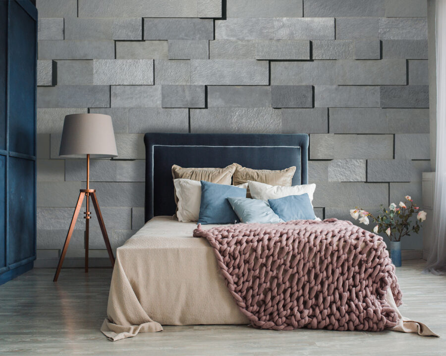Mur de briques grises