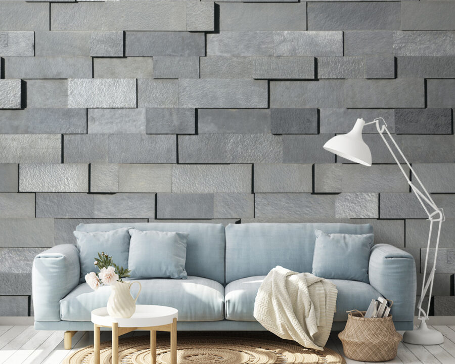 Mur de briques grises