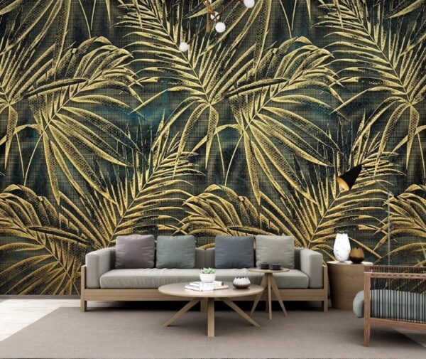 Feuilles tropicales luxuriantes dans un motif élégant Feuilles tropicales luxuriantes dans un motif élégant