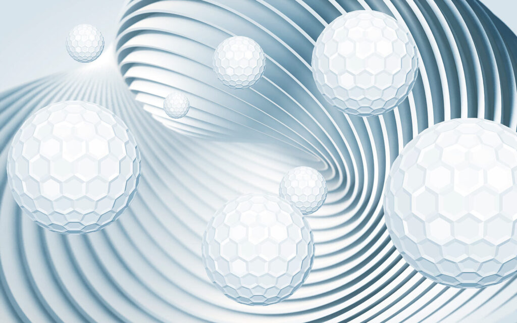 Boules blanches en spirale Boules blanches en spirale