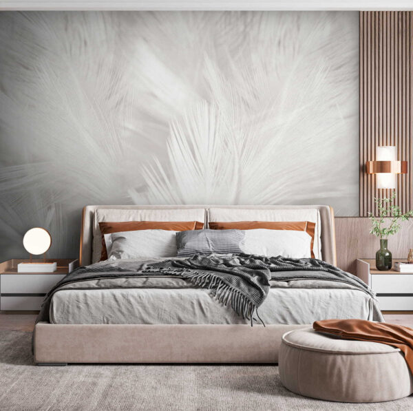 Plumes blanches sur une surface blanche Plumes blanches sur une surface blanche
