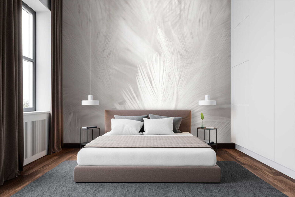 White feathers on a white surface White feathers on a white surface