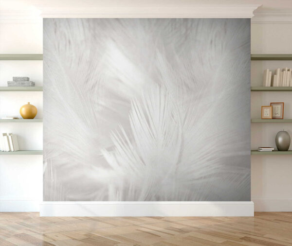 Plumes blanches sur une surface blanche Plumes blanches sur une surface blanche