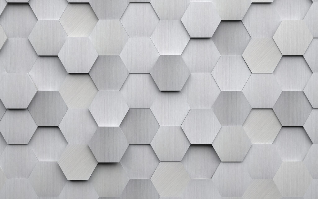 Hexagones blancs sur un mur Hexagones blancs sur un mur
