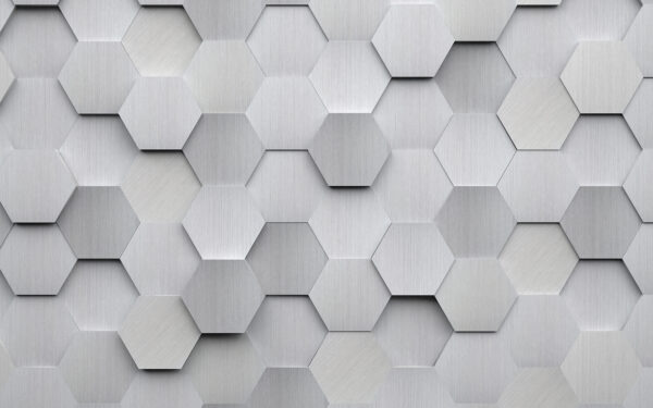 Hexagones blancs sur un mur Hexagones blancs sur un mur