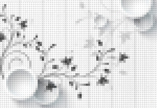 Mur blanc avec fleurs noires et blanches Mur blanc avec fleurs noires et blanches