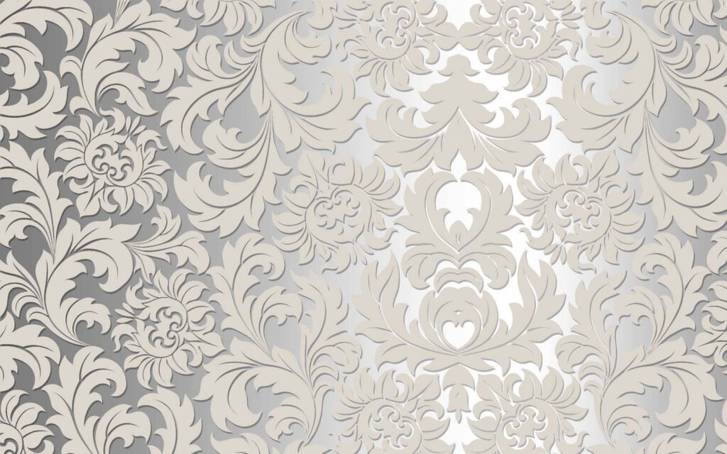 Motif floral blanc et gris Motif floral blanc et gris