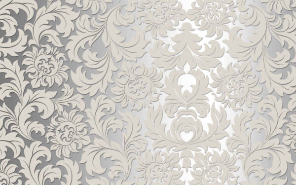 Motif floral blanc et gris Motif floral blanc et gris