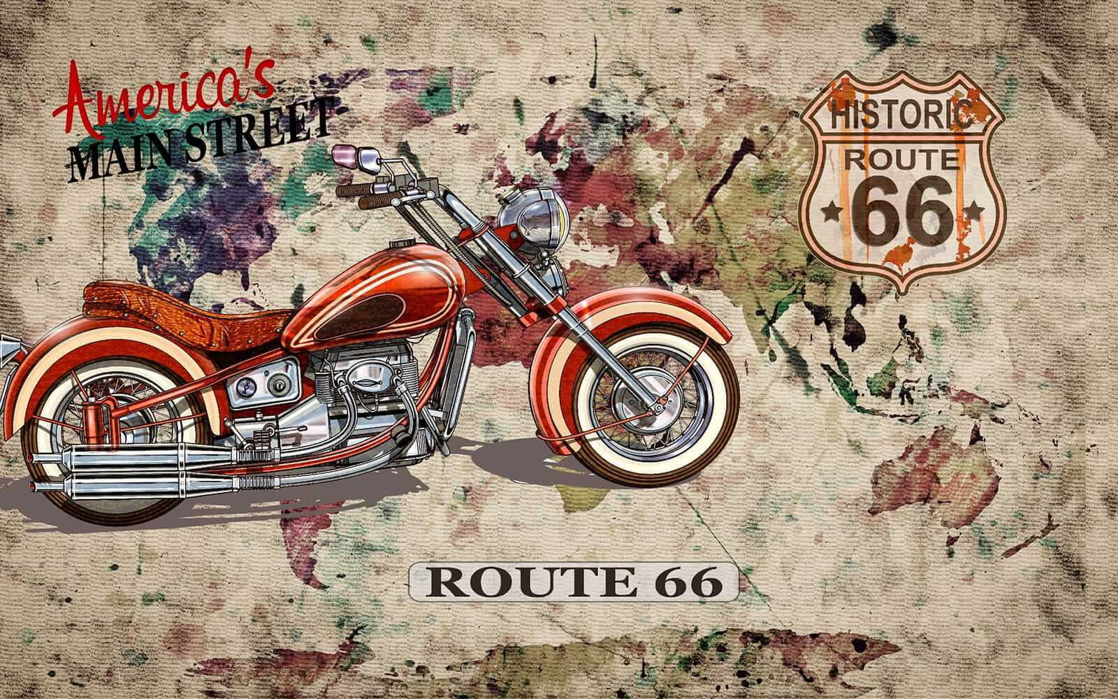 Moto sur une carte u16173p - Moto sur une carte - tegory