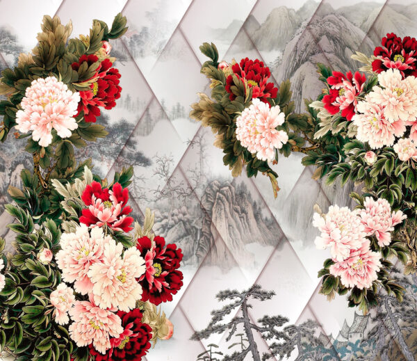 Groupe de fleurs sur fond blanc Groupe de fleurs sur fond blanc