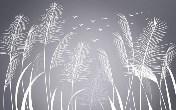 Plumes blanches et oiseaux volant dans le ciel Plumes blanches et oiseaux volant dans le ciel