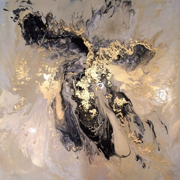 Ethereal swirls in metallic hues Ethereal swirls in metallic hues