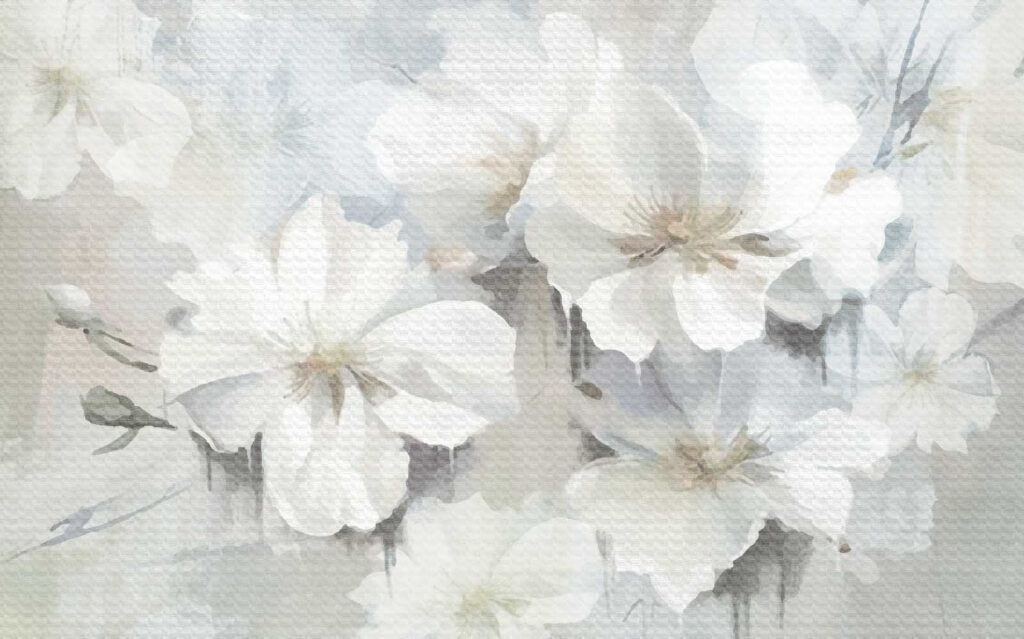 Fleurs blanches délicates dans des tons doux Fleurs blanches délicates dans des tons doux