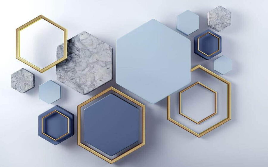 Des formes géométriques dynamiques sont affichées