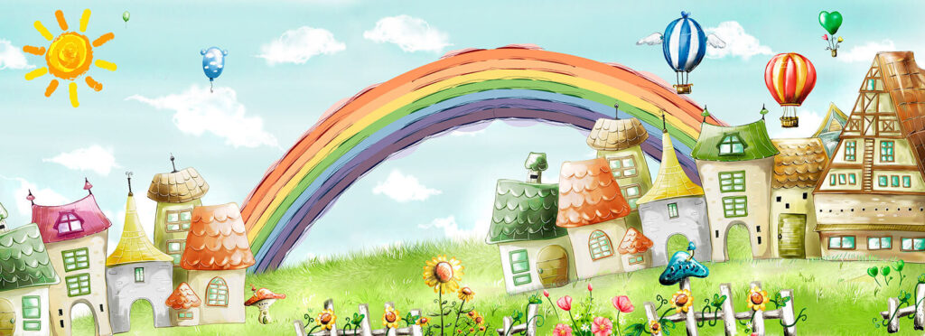 Arc-en-ciel au-dessus d'une maison Arc-en-ciel au-dessus d'une maison
