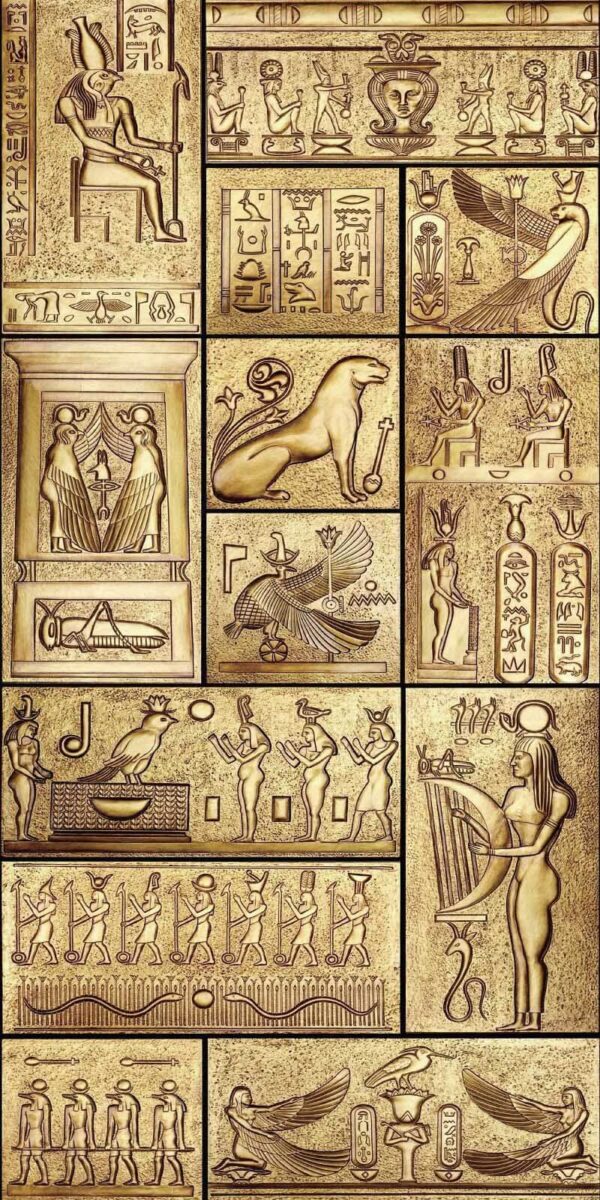 Collage de symboles égyptiens anciens Collage de symboles égyptiens anciens